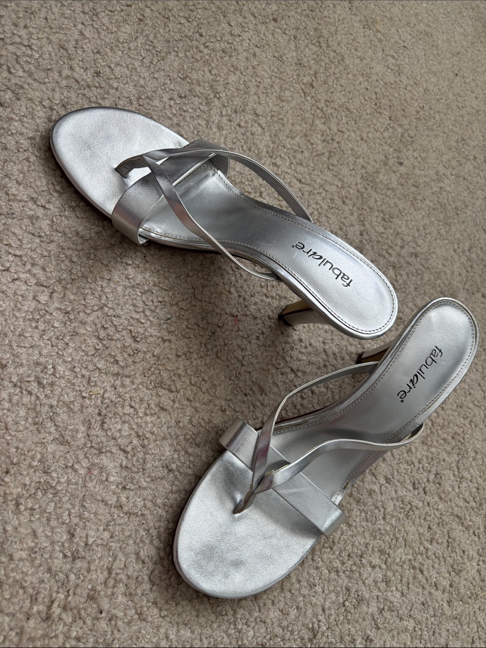 Silver Strappy Heel Sandals